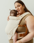 bamboo linen sandy beige baby clip carrier by chekoh australian owned and perfect for newborns and toddlers  maddy zanata plus size mum mama 