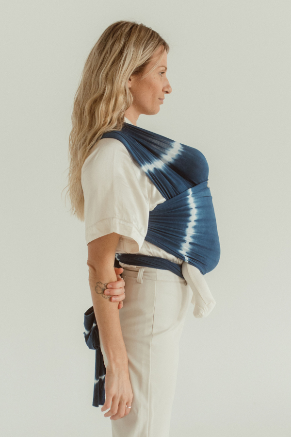 Indigo Tie Dye Chekoh Stretchy Baby Wrap Carrier