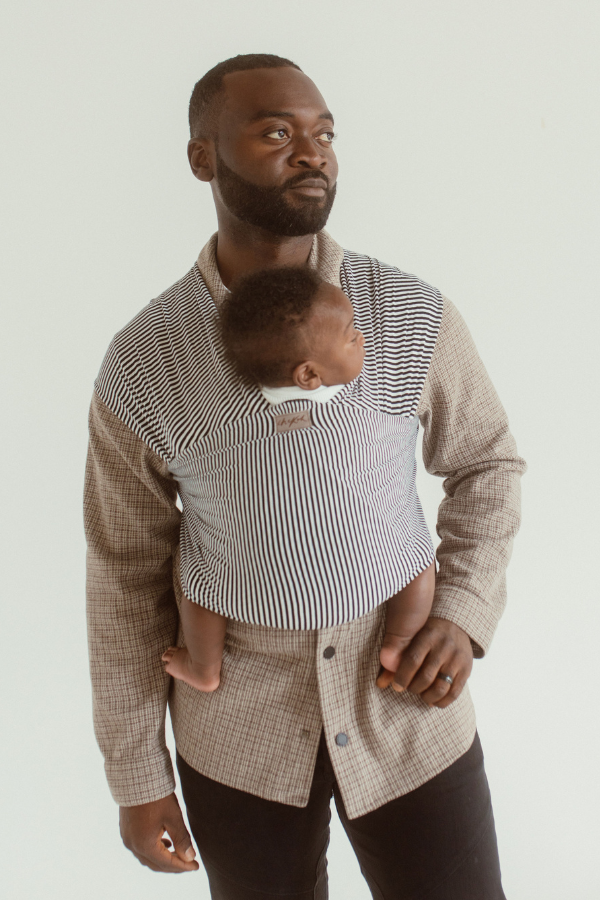 Black Stripe Chekoh Stretchy Baby Wrap Carrier