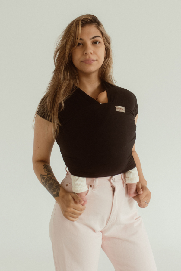 Jett Black Chekoh Stretchy Baby Wrap Carrier