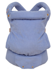 pink and blue chekoh baby carrier - cornflour blue corduroy cord fabric perfect from newborn up to toddler