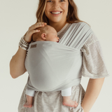 Chekoh baby wrap australia – ergonomic newborn wrap carrier in Asha Grey colour