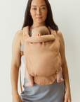 blush coloured baby clip carrier by chekoh australian owned and perfect for newborns and toddlers 