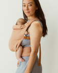 blush coloured baby clip carrier by chekoh australian owned and perfect for newborns and toddlers 