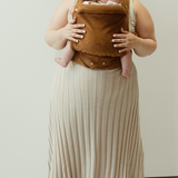 cotton corduroy cord chocolate brown colour baby clip carrier by chekoh australian owned and perfect for newborns and toddlers 