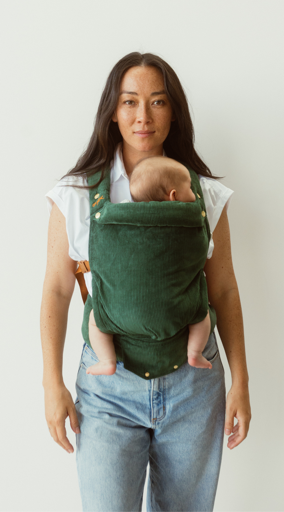 Moss Corduroy Clip Baby Carrier Australia's best Chekoh Baby Clip Carrier