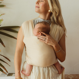 chekoh baby werap carrier for newborn in dune colour perfect sandy beige neutral 