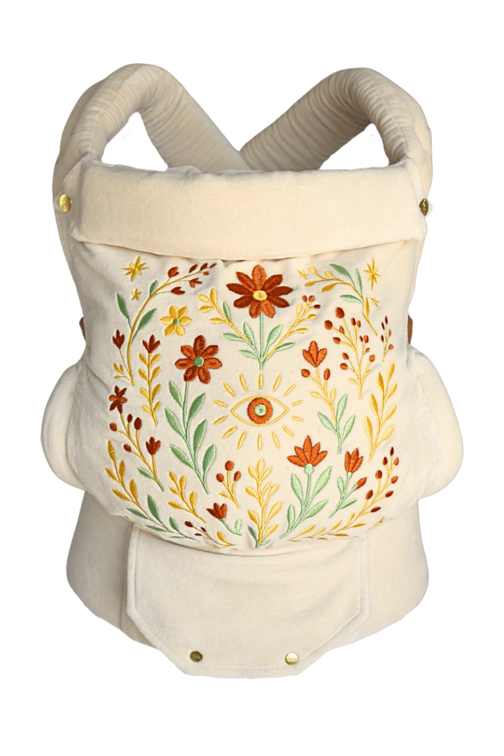 Chekoh Juni Clip Baby Carrier Folk Art Spring Autumn Embroidered Velvet