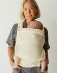 cotton corduroy ivory white cord baby clip carrier by chekoh australian owned and perfect for newborns and toddlers 