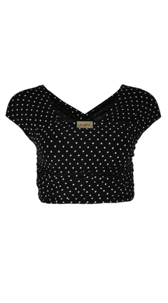 Black and white Polka Dot print Stretchy Wrap Carrier from Chekoh Baby - Australia's favourite soft wrap