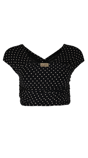 Black and white Polka Dot print Stretchy Wrap Carrier from Chekoh Baby - Australia's favourite soft wrap