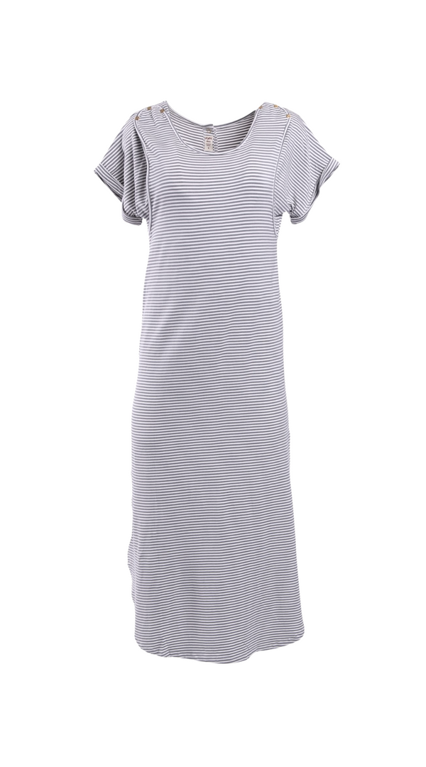 Grey Stripe Journey Dress