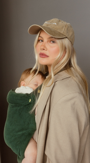 Moss Cord Clip Carrier 2.0 by Chekoh Baby - Infant Carrier for the active parent who loves to get outdoors with baby.