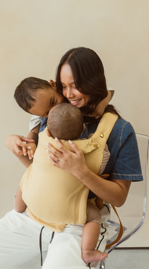 Great for family bonding time and closeness in a Chekoh Clip Carrier 2.0. Adjustable and size inclusive for mom and dad.