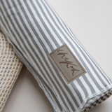 baby newborn swaddle swaddles soft bamboo child essential babyshower gift shower sprinkle spandex stretchy nursery must have swaddled australian aussie eco gender neutral unisex grey gray boy girl