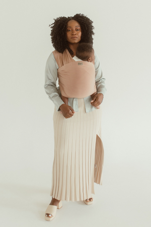 cinta beige best stretchy wrap carrier from australia chekoh best bamboo baby carrier for newborn