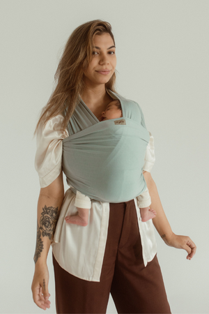 teal green blue best stretchy wrap carrier from australia chekoh best bamboo baby carrier for newborn