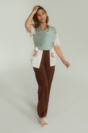 teal green blue best stretchy wrap carrier from australia chekoh best bamboo baby carrier for newborn