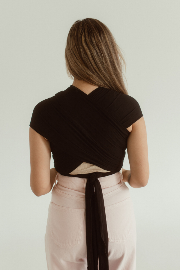 Jett Black Chekoh Stretchy Baby Wrap Carrier