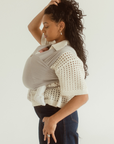 ASHA grey stretchy wrap carrier from australia chekoh best bamboo baby carrier for newborn 