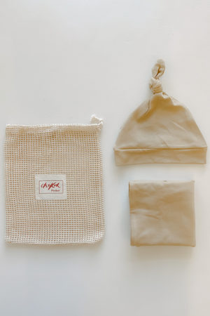 baby swaddle pocket birth announcement newborn beanie bamboo chekoh