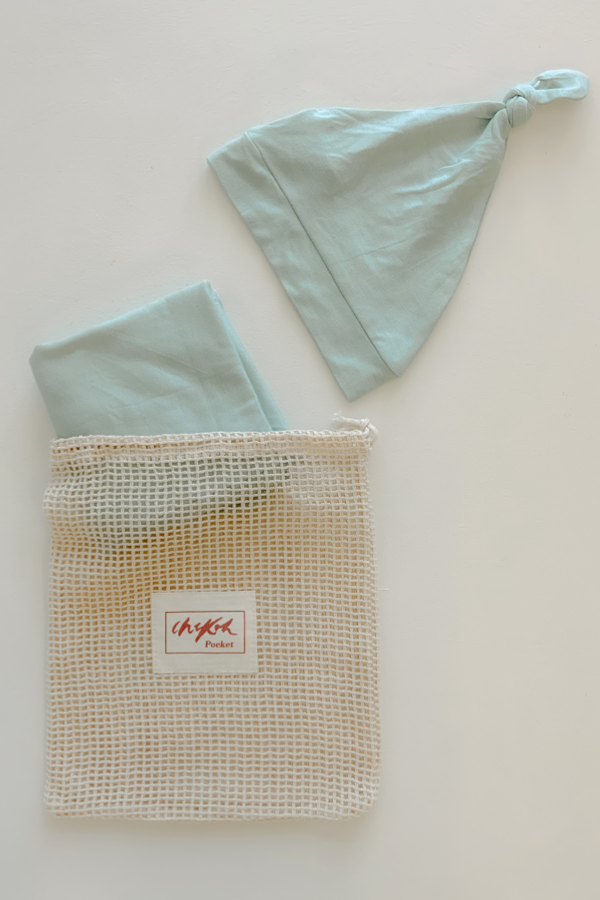baby swaddle wrap newborn announcement chekoh teal 