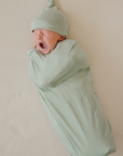 baby swaddle wrap newborn announcement chekoh teal 