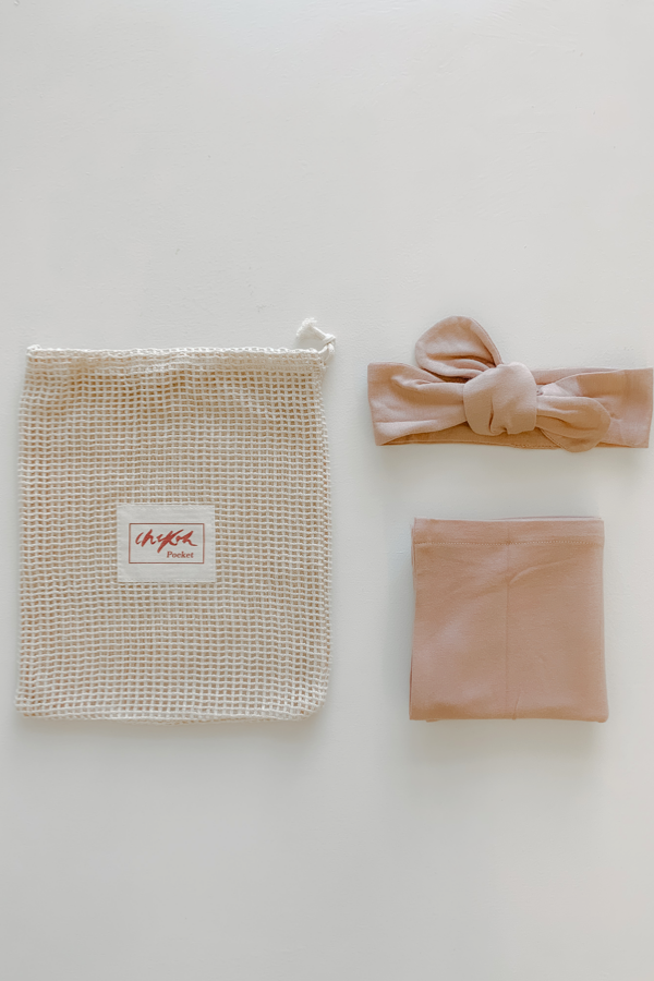 baby swaddle pocket birth announcement newborn beanie bow bamboo chekoh