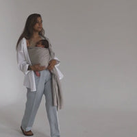 chekoh asha ring sling baby carrier bamboo and linen grey neutral australia